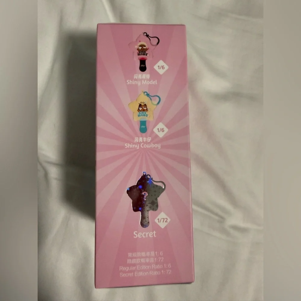 POP MART Authentic “Cry Baby” Luminous Pendant Blind Box Sealed.